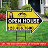 Custom Open House Arrow Yard Sign